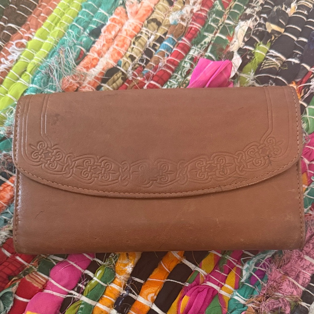 Everyday Brown Leather Envelope Clutch